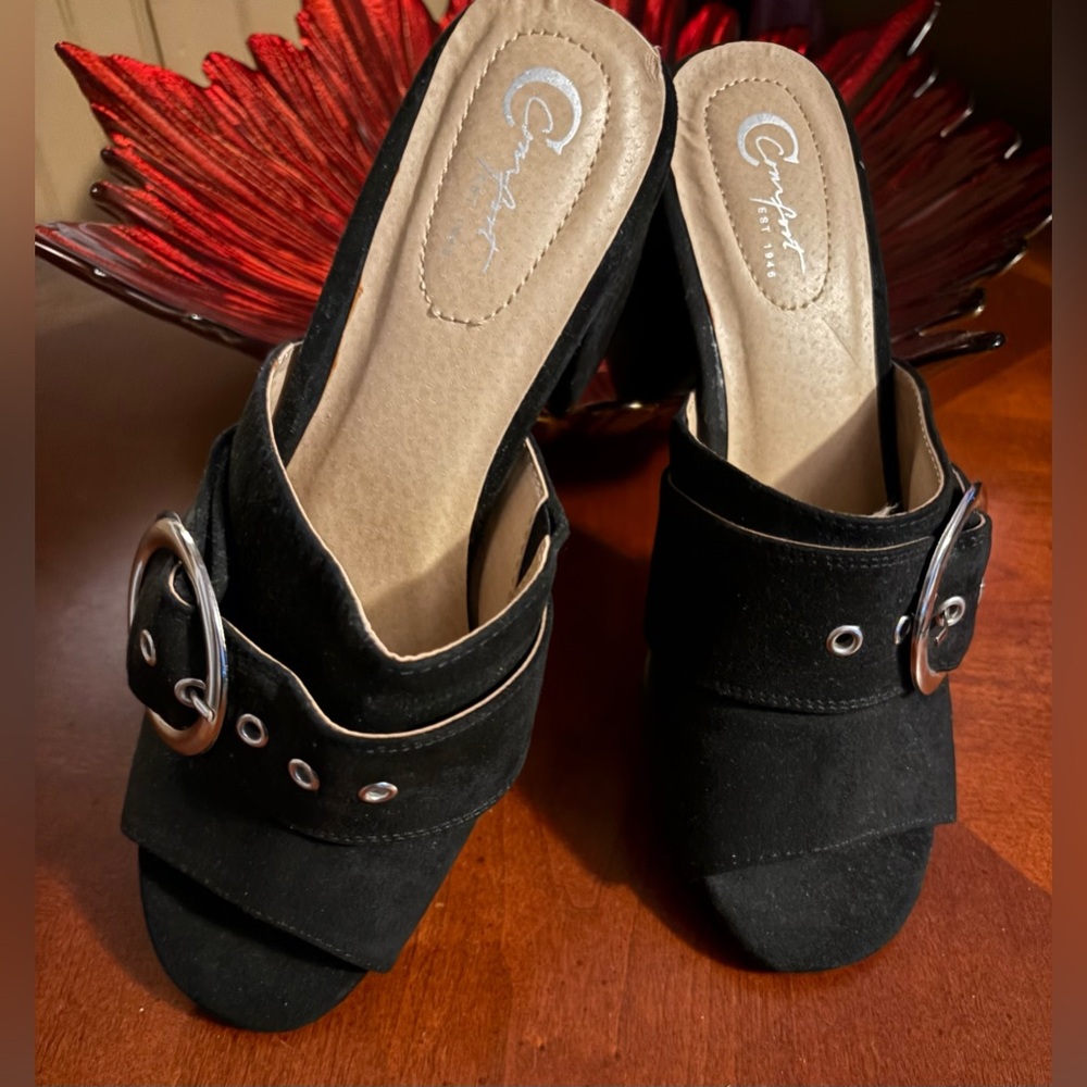 NWOB Cato Black Women's Shoes Block Heel 7